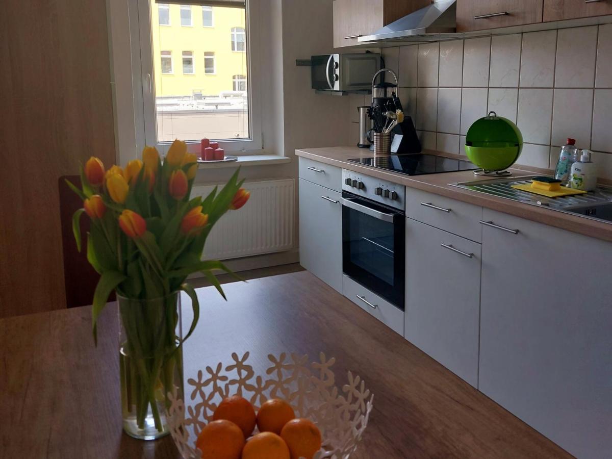 Schoene Zwei-Zimmer-Wohnung "W2" Mit 4 Einzelbetten Und Wlan In Zwenkau Bei Leipzig Im Neuseenland Exterior foto